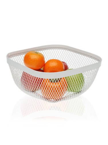 FRUTERO METALICO COLOR BLANCO 26,5 x 26,5 CM