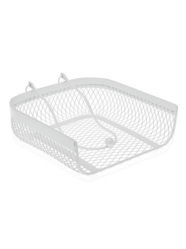 SERVILLETERO METALICO COLOR BLANCO 20x18,5x6,8 CM