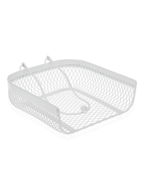 WHITE METALLIC NAPKIN HOLDER 20x18.5x6.8 CM