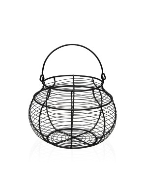 PANIER À OEUFS NOIR MÉTALLISÉ