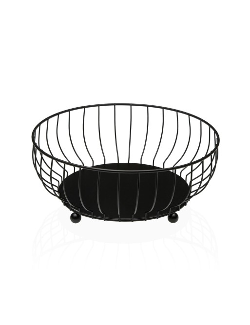 BLACK METALLIC FRUIT BOWL 27.5x27.5x 11 CM BLACK METALLIC FRUIT BOWL 27.5x27.5x 11 CM