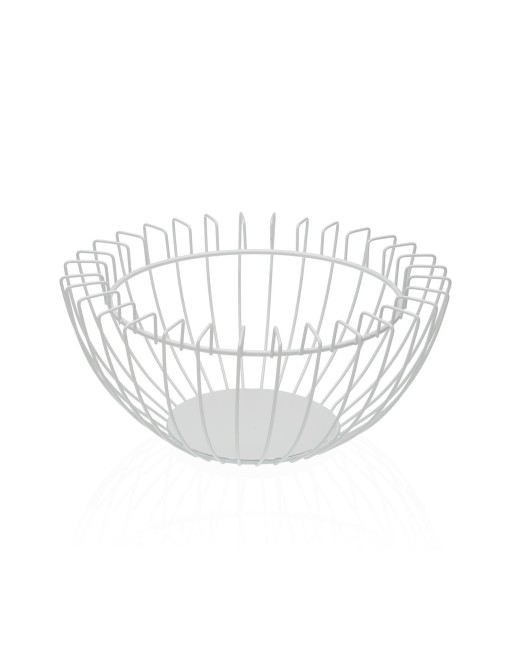 METALLIC FRUIT BOWL WHITE COLOR 26x26x12 CM METALLIC FRUIT BOWL WHITE COLOR 26x26x12 CM