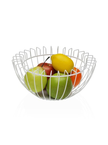 FRUTERO METÁLICO COLOR BLANCO 26x26x12 CM