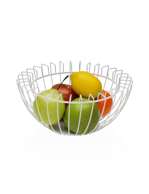 OBSTSCHALE AUS METALLIC, FARBE WEISS, 26x26x12 CM OBSTSCHALE AUS METALLIC, FARBE WEISS, 26x26x12 CM