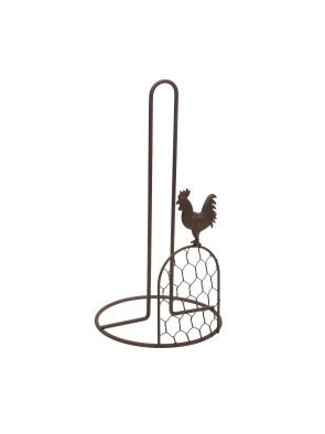 PORTE-ROULEAU DE CUISINE MÉTALLIQUE MODÈLE POULET