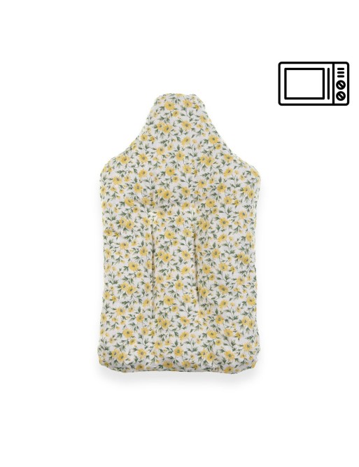 THERMAL TEXTILE PILLOW 30x17 CM YELLOW FLOWER MODEL