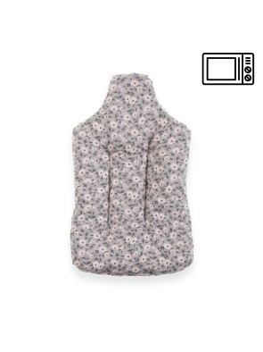 COUSSIN THERMIQUE TEXTILE 30x17 CM MODÈLE FLEURS BLANCHES