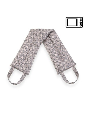 COUSSIN TEXTILE THERMIQUE 61x12,5 CM MODÈLE FLEURS BLANCHES