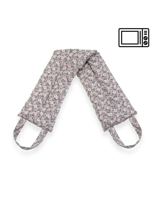 THERMISCHES TEXTILKISSEN 61x12,5 CM MODELL WEISSE BLUMEN