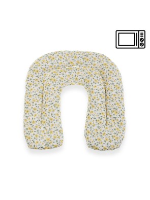 COUSSIN THERMIQUE TEXTILE 30x28 CM MODÈLE FLEUR JAUNE
