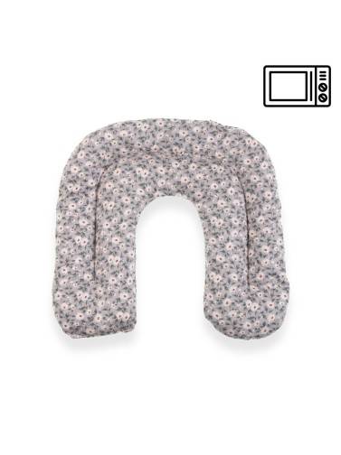 THERMAL TEXTILE PILLOW 30x28 CM MODEL WHITE FLOWERS