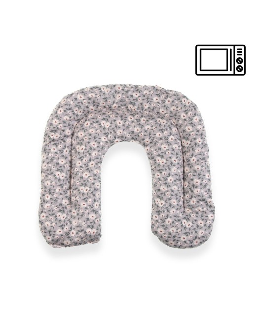 THERMAL TEXTILE PILLOW 30x28 CM MODEL WHITE FLOWERS
