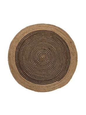JUTE RUG MODEL BLACK CIRCLES