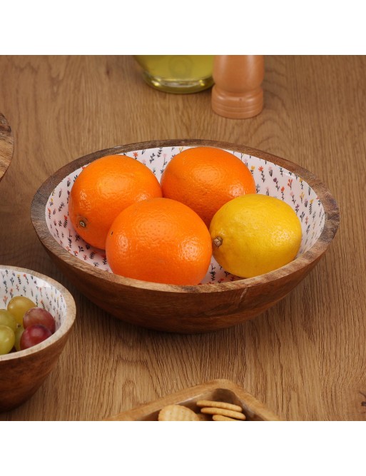 FLORA WOODEN SALAD BOWL MODEL 24x7 CM