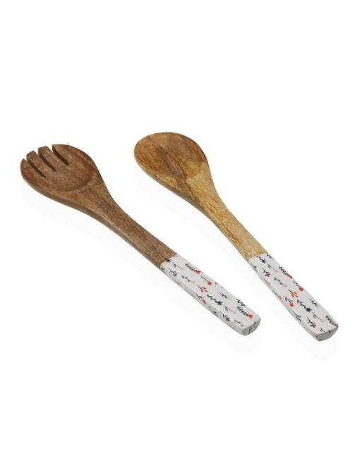 SET OF TWO WOODEN UTENSILS MODEL FLORA SET OF TWO WOODEN UTENSILS MODEL FLORA