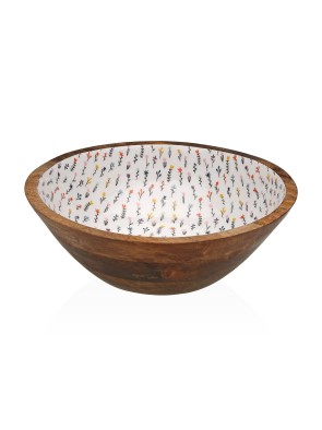 WOODEN SALAD BOWL MODEL FLORA 10x30 CM