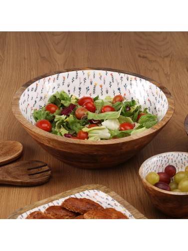 ENSALADERA DE MADERA MODELO FLORA 10x30 CM