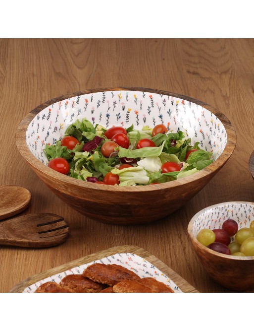 ENSALADERA DE MADERA MODELO FLORA 30 CM ENSALADERA DE MADERA MODELO FLORA 30 CM