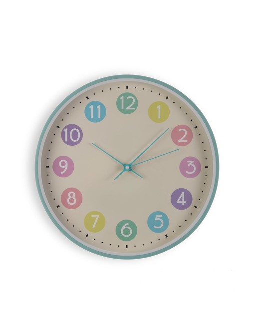 RELOJ DE PARED MODELO COLORI AZUL DE 30 CM