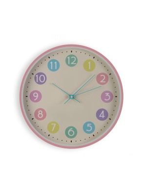 PINK COLORI WALL CLOCK OF 30 CM
