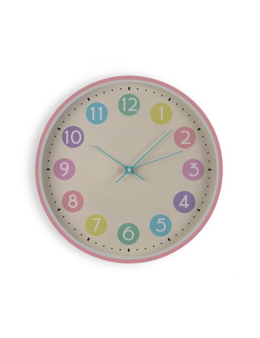 PINK COLORI WANDUHR VON 30 CM