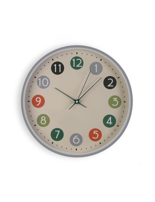 RELOJ DE PARED MODELO MULTICOLORES 30 CM