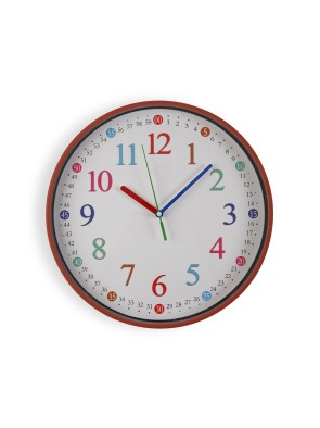 HORLOGE MURALE MULTI ROUGE MODÈLE DE 30 CM