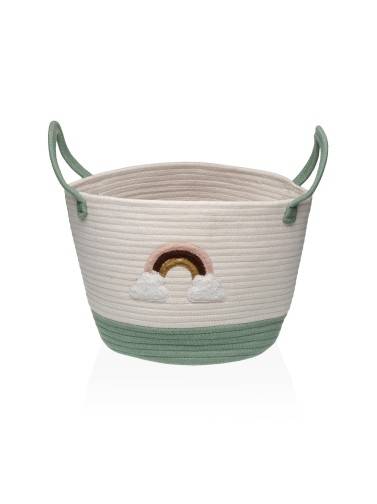 PANIER MODÈLE ARC-EN-CIEL BLANC ET VERT