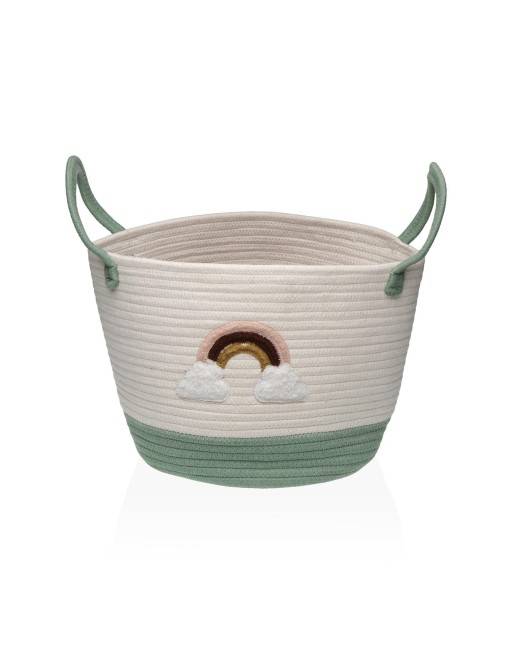 PANIER MODÈLE ARC-EN-CIEL BLANC ET VERT