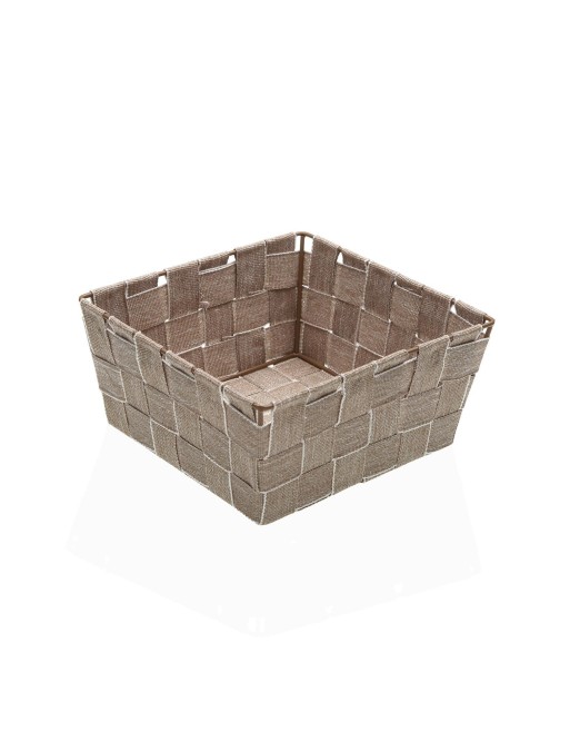 SQUARE BASKET OF 19x19 CM BROWN MODEL