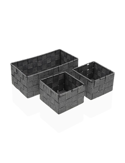 SET DE 3 CESTAS MODELO GRIS