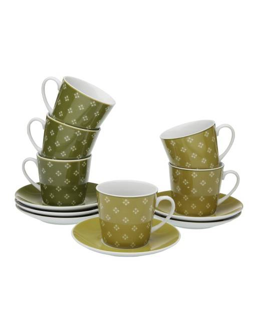 SET 6 TASSES À THÉ AVEC SOUCOUPE MODÈLE WAS SET 6 TASSES À THÉ AVEC SOUCOUPE MODÈLE WAS