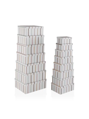 SET OF 15 LINEAR MODEL CARDBOARD BOXES
