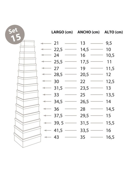 LOT DE 15 BOÎTES EN CARTON MODÈLE FLORA
