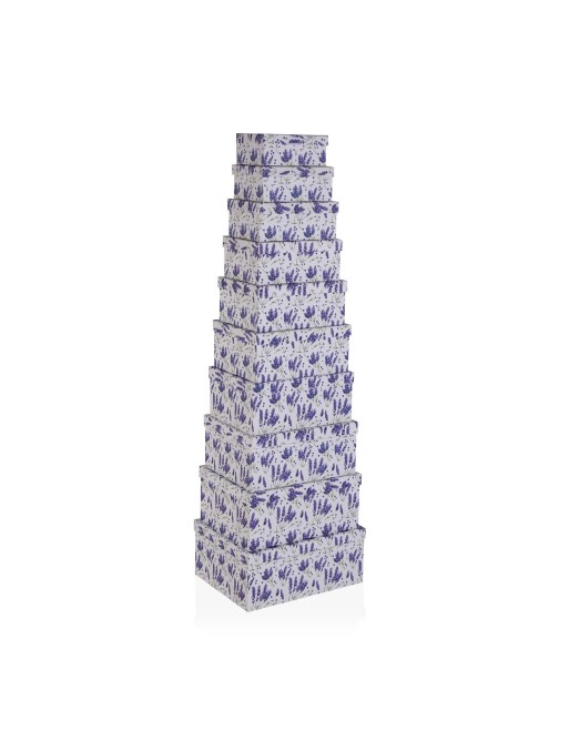 SET MIT 10 PAPPSCHACHTELN LAVENDEL MODELL 2 SET MIT 10 PAPPSCHACHTELN LAVENDEL MODELL 2