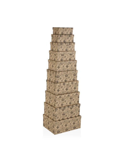 LOT DE 10 BOÎTES EN CARTON MODÈLE NAVÍO