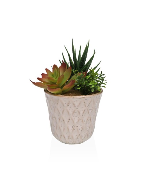 MACETA DE CERAMICA CON PLANTA ARTIFICIAL MODELO SUCULENTA 1 MACETA DE CERAMICA CON PLANTA ARTIFICIAL MODELO SUCULENTA 1
