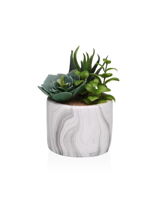 POT EFFET MARBRE AVEC PLANTES ARTIFICIELLES MODÈLE ALOE 3 POT EFFET MARBRE AVEC PLANTES ARTIFICIELLES MODÈLE ALOE 3