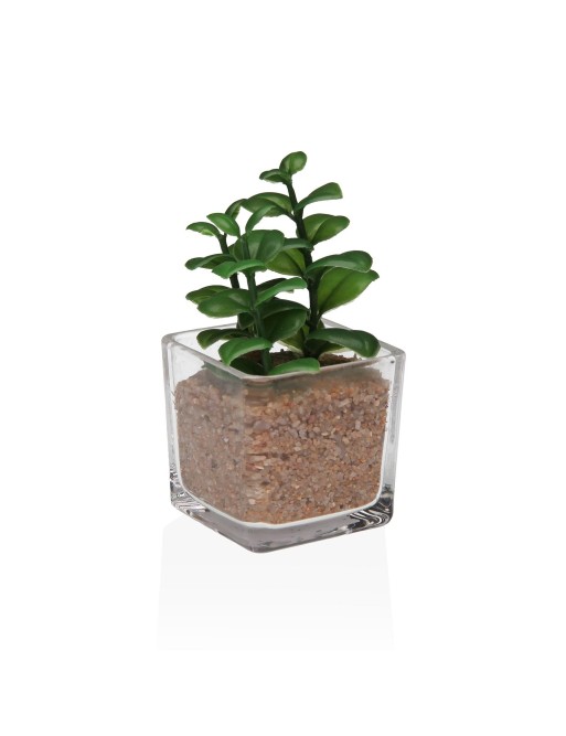 GLASS POT WITH ARTIFICIAL PLANT MODEL 1