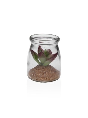 BOCAL EN VERRE AVEC PLANTE ARTIFICIELLE MODÈLE 3