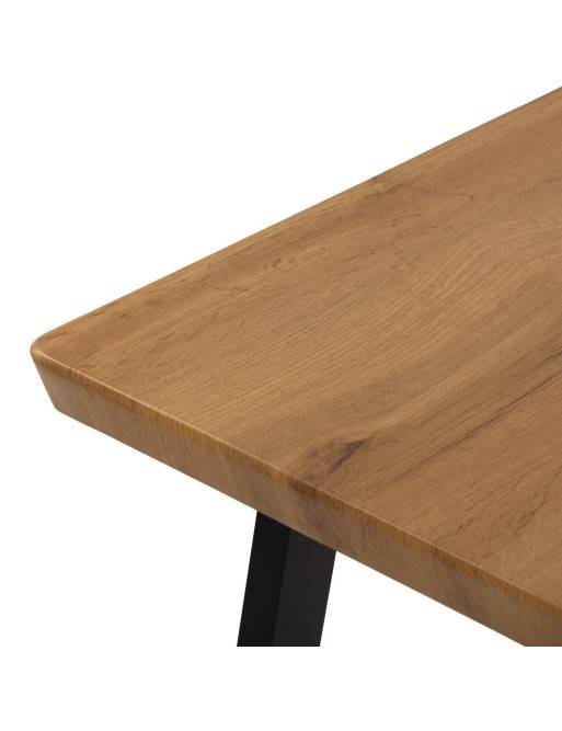 EIRA MODELL TISCH AUS HOLZ UND METALL VON 140 CM EIRA MODELL TISCH AUS HOLZ UND METALL VON 140 CM