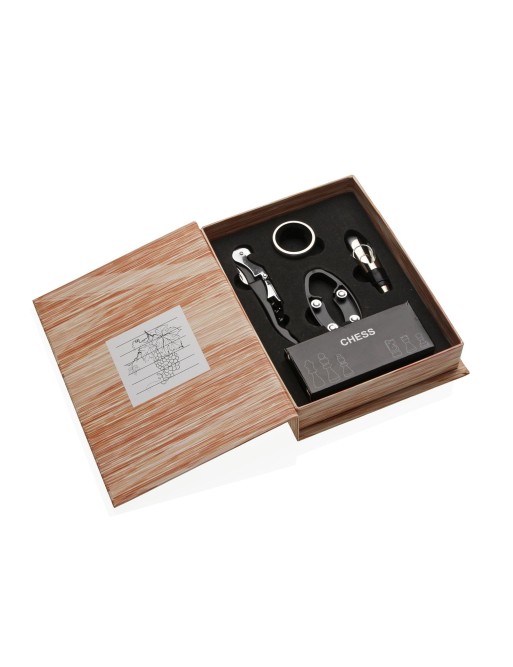 SET OF 4 WINE ACCESSORIES CO CHESSBOARD MODEL ABRI 5