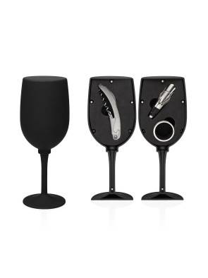 SET DE 3 ACCESORIOS PARA VINO MODELO COPA