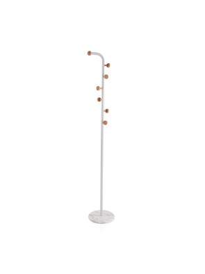 COAT RACK WITH MARBLE BASE MODEL VEKA WHITE