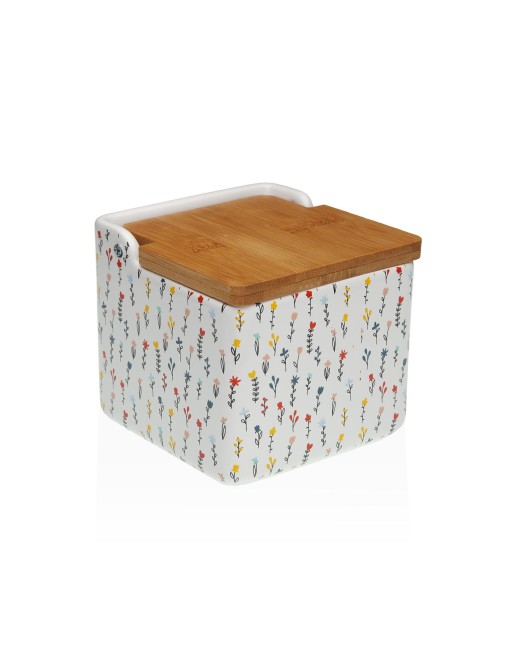 SALIÈRE EN BAMBOU MODÈLE FLORA AVEC COUVERCLE