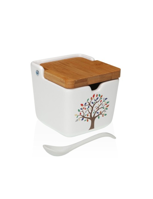 ZUCKERDOSE MIT BAMBUSDECKEL MODELL NATURAE