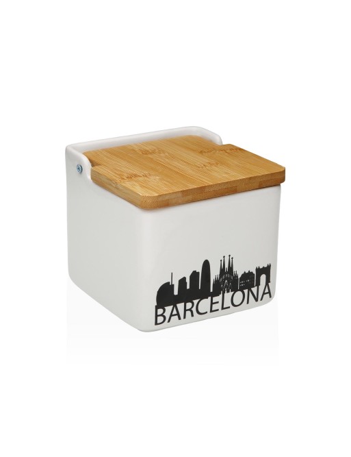 SALERO CON TAPA DE BAMBÚ MODELO BARCELONA CIUDAD SALERO CON TAPA DE BAMBÚ MODELO BARCELONA CIUDAD