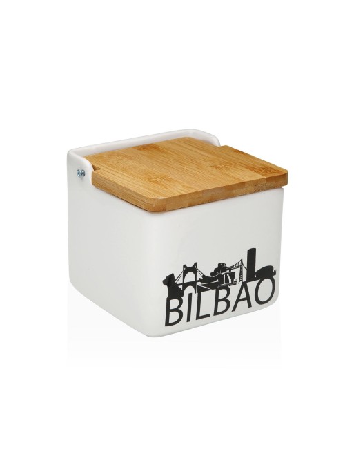 SALZSTREUER MIT BAMBUSDECKEL MODELL BILBAO CITY SALZSTREUER MIT BAMBUSDECKEL MODELL BILBAO CITY