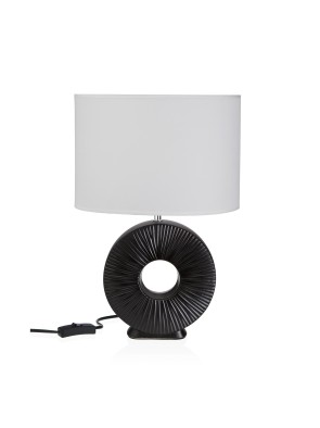 MODÈLE DE LAMPE DE TABLE EN CÉRAMIQUE NOIRE MARA