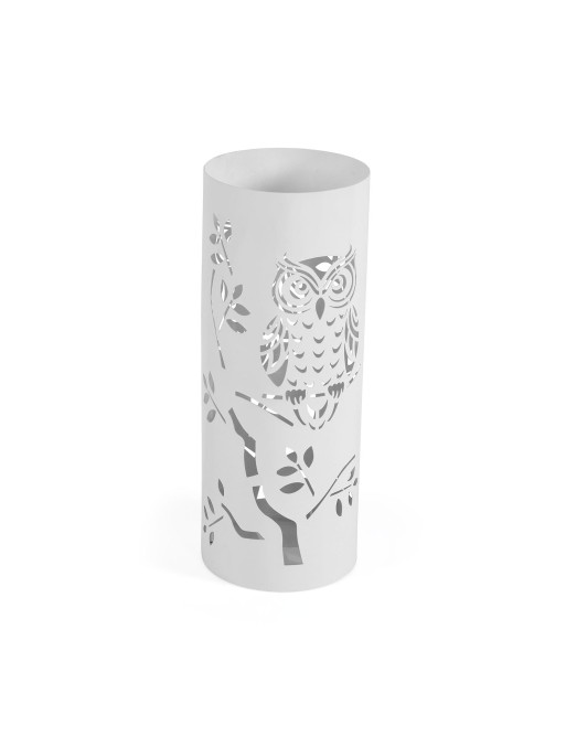 METALLIC UMBRELLA STAND MODEL NATURALE OWLS WHITE